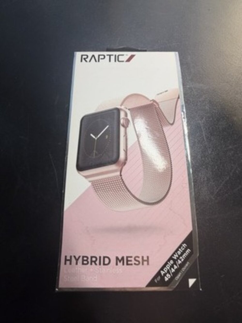 Raptic Hybrid Mesh Apple Watch Band 42mm 44mm 45mm Rose Gold 482431